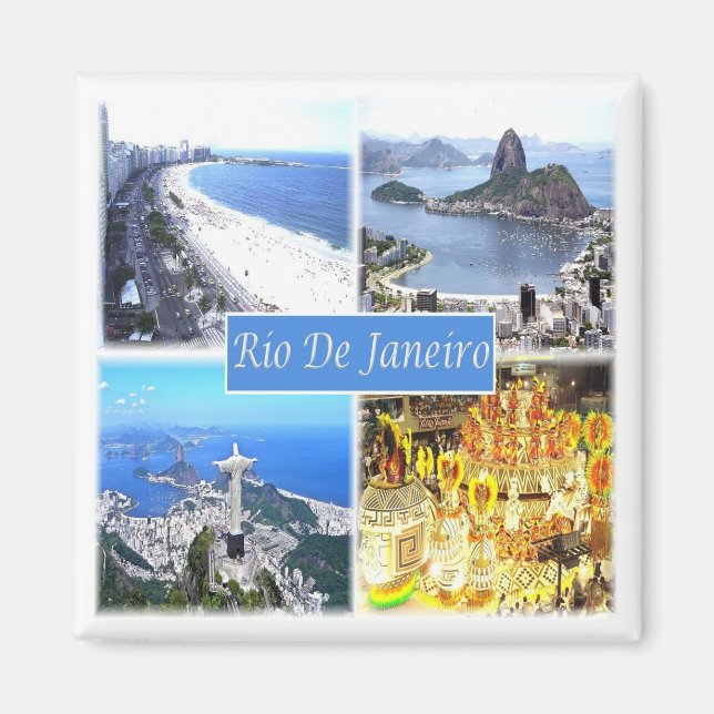Imã zBR006 RIO DE JANEIRO, Mosaico, Brasil, frigideira (Frente)