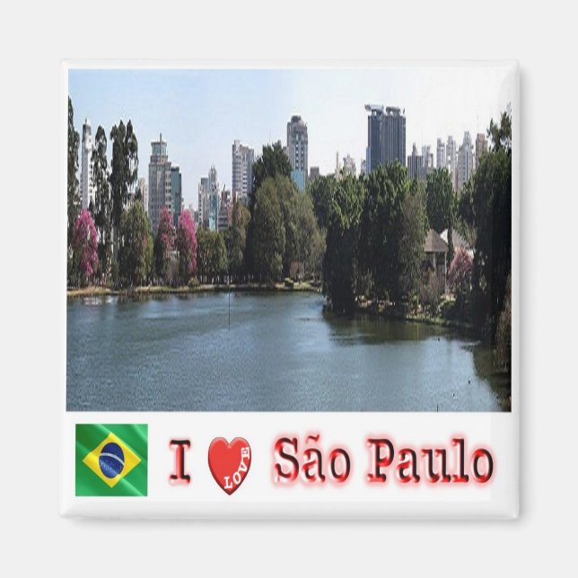Imã zBR012 SÃO PAULO I Love, Brasil, Ibirapuera, Fridg (Frente)