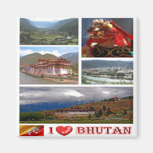 Imã zBT007 I Love BHUTAN, Asia, Fridge
