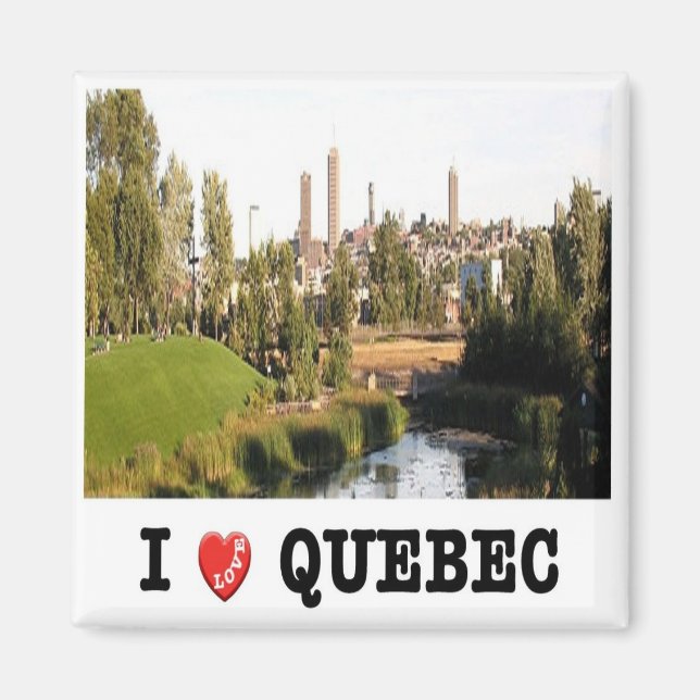 Imã zCA019 QUEBEC I Love, Canadá, Estados Unidos, Frid (Frente)