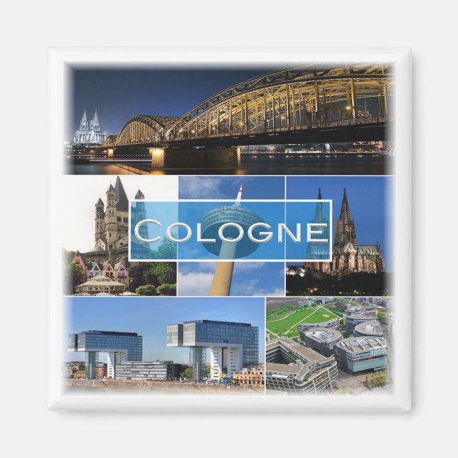 Imã zDE016 COLOGNE KÖLN Alemanha - Fridge (Frente)