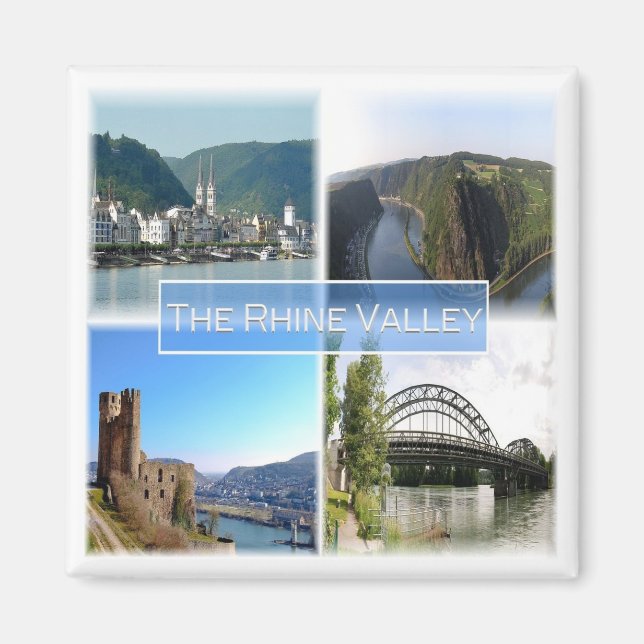 Imã zDE032 THE RHINE VALLEY Germany - Fridge (Frente)