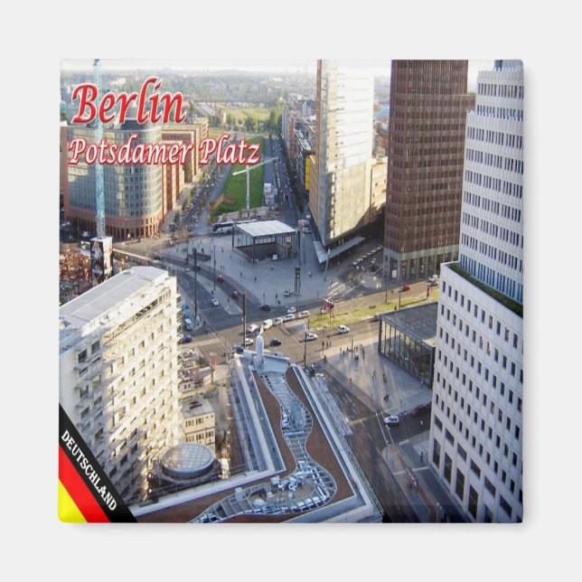 Imã zDE070 BERLIN Potsdamer Platz Alemanha, Fridge (Frente)