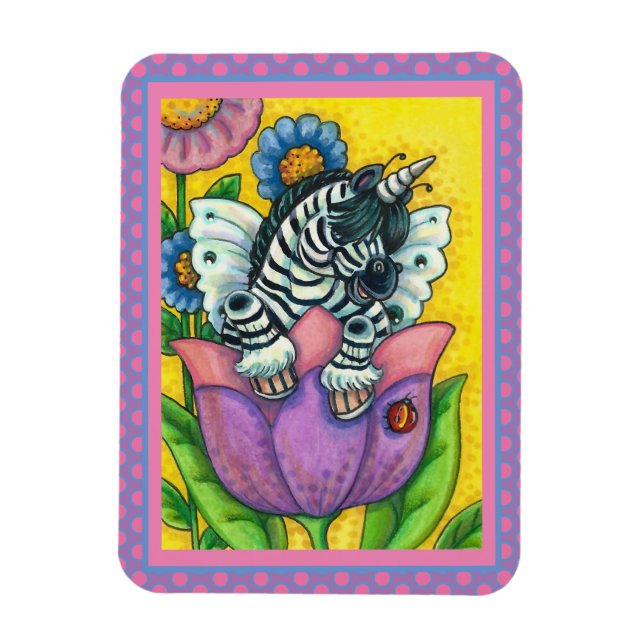 Ímã ZEBO WHIMSYNICKER, ZEBRA UNICORN Fantasy (Vertical)