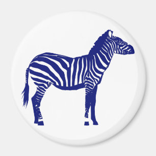 Imã Zebra - Azul de cobalto escuro e branco