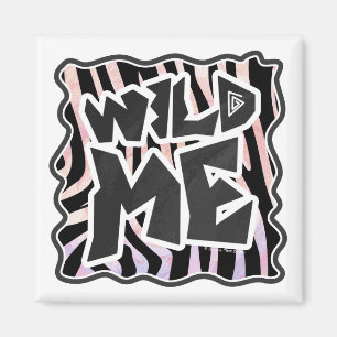 Imã Zebra Black e Pink Wild me