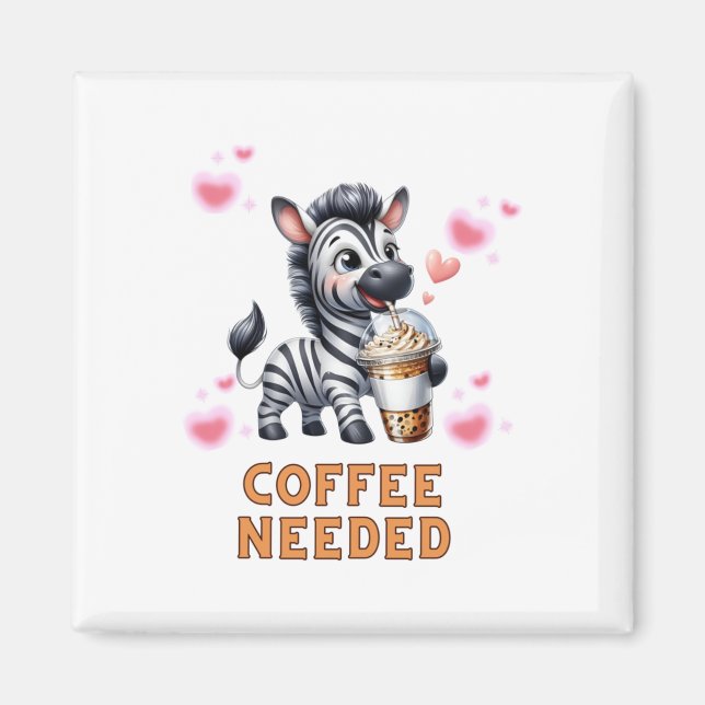 Imã Zebra Café Necessário Adesivo T (Frente)