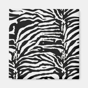 Imã Zebra Camouflage Padrão Artístico Negro e Branco
