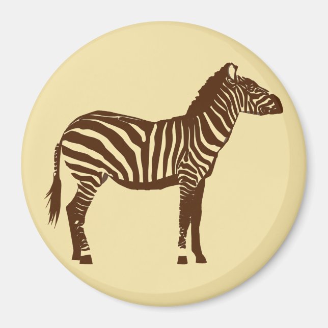 Imã Zebra - Castanho-chocolate e castanho-camelo (Frente)
