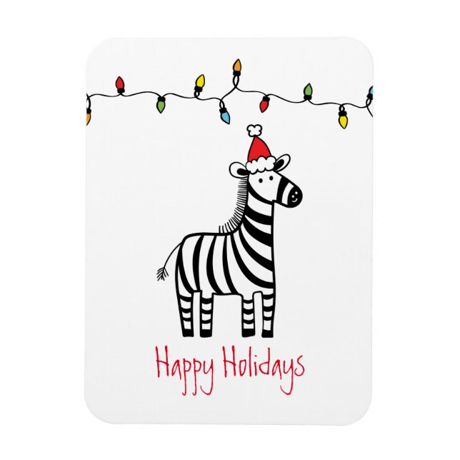 Ímã Zebra do Natal Whimsso (Vertical)