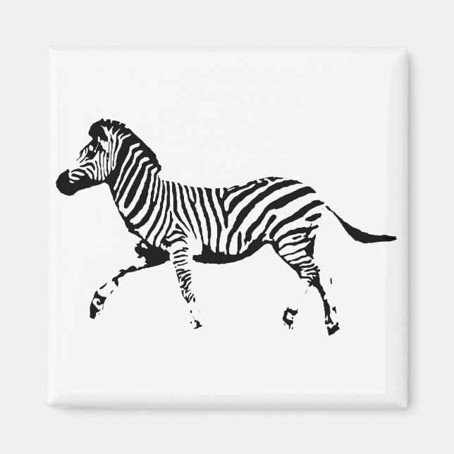 Imã Zebra em Corrida (Frente)