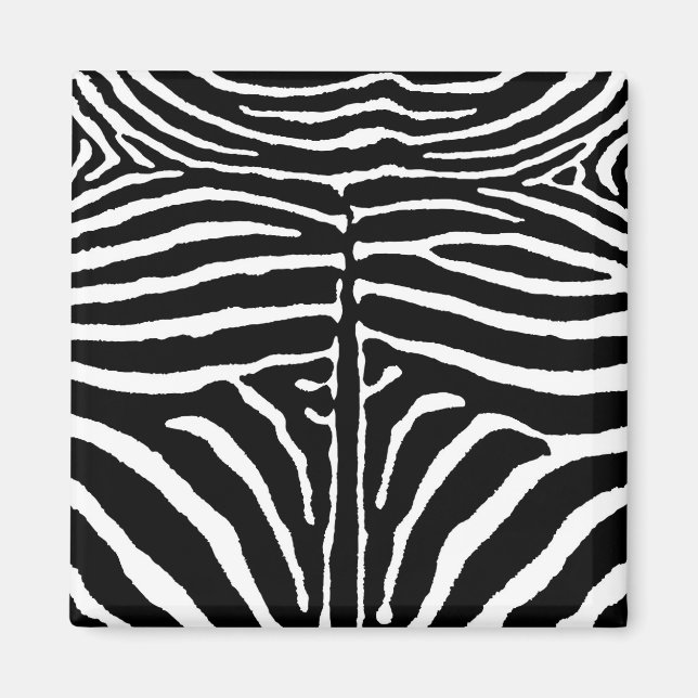 Imã Zebra em Preto e Branco (Frente)