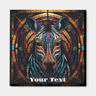 Imã Zebra Mosaico Vibrante