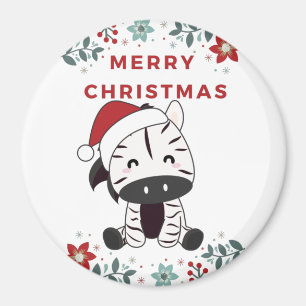 Imã Zebra Natal Zebras Invernos Magnet