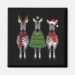 Imã Zebra Natalina Retro Papai Noel Rena Safari Animal