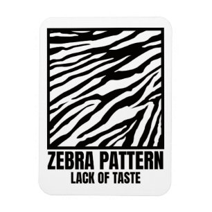 Ímã Zebra Patterno Mau Sabor Vítima