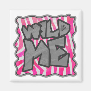 Imã Zebra, rosa-quente e branco,