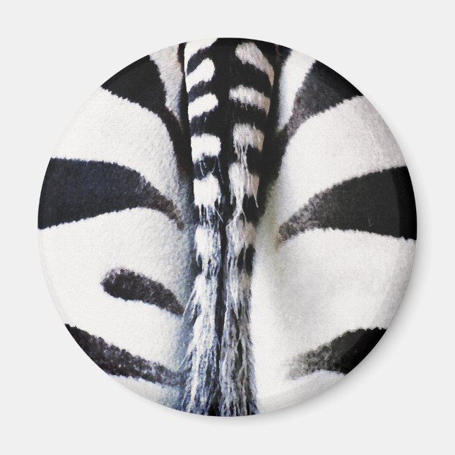Imã Zebra Tail Black & White (Frente)