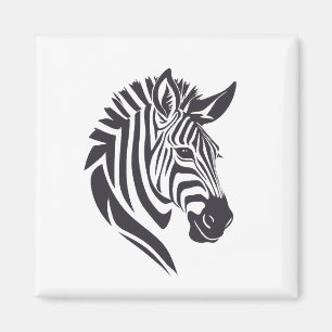 Imã Zebra Vetor Art Animal Modern Urban City Graphic