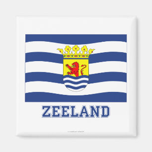 Imã Zeeland Flag com nome