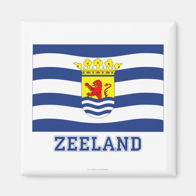 Imã Zeeland Flag com nome (Frente)