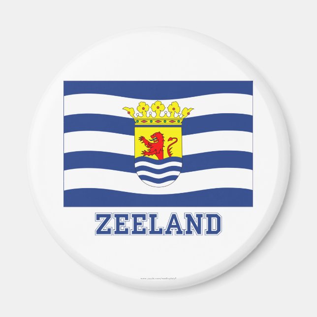 Imã Zeeland Flag com nome (Frente)