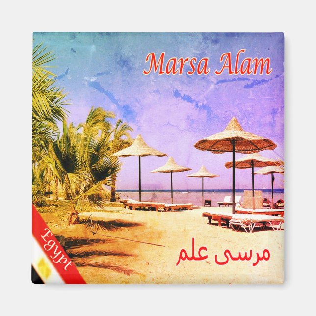Imã zEG025 MARSA ALAM Beach, Egito, Red Sea, Fridge (Frente)