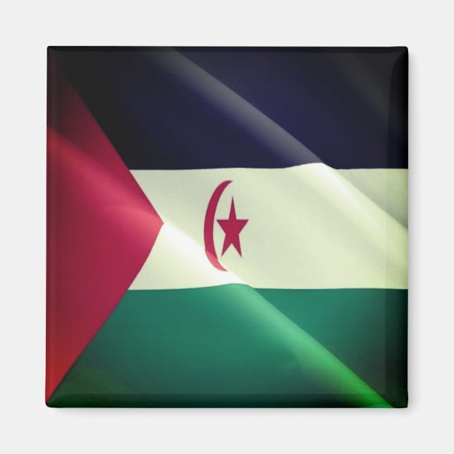 Imã zEH002 SAHARA OCIDENTAL, Bandeira de Ondas, África (Frente)