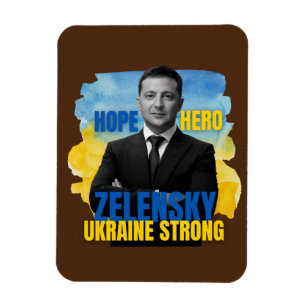 Ímã Zelensky Hope Hero Ucrânia Forte