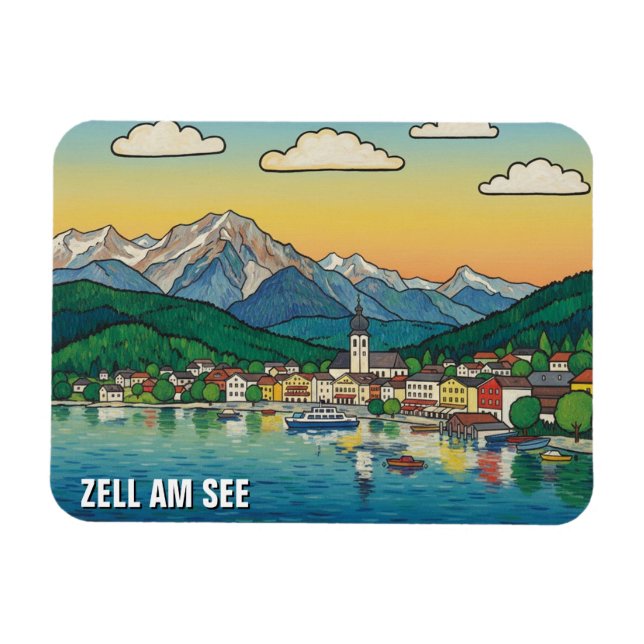 Ímã Zell am See Áustria Viagem (Horizontal)
