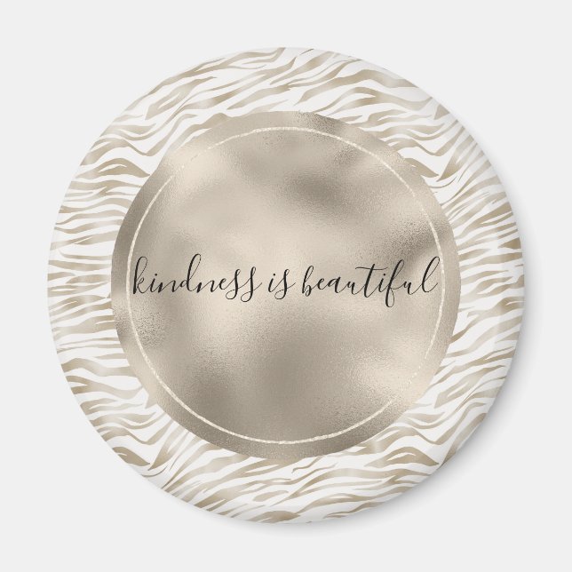 Imã Zen Cream White Ccoa Castanho Zebra (Frente)