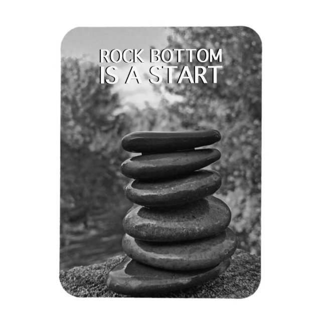 Ímã Zen Stones Rock Inferior | Motivação Inspirativa (Vertical)