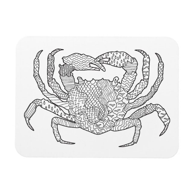 Ímã Zendoodle Crab (Horizontal)