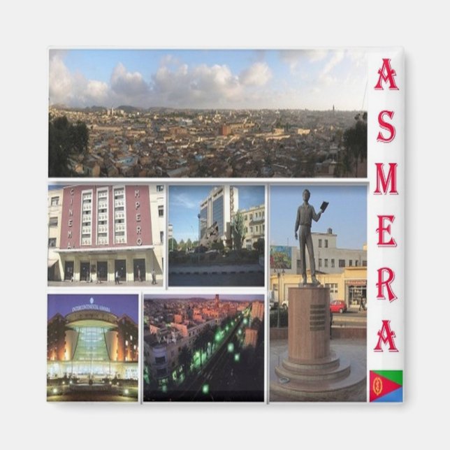 Imã zER003 ASMARA, Mosaico, Eritreia, África, geladeir (Frente)