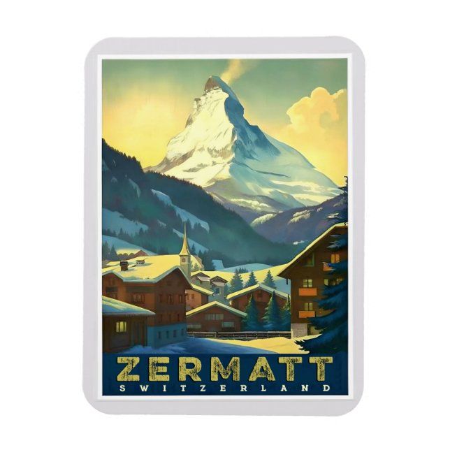 Ímã Zermatt - Capturar o Matterhorn Majestoso (Vertical)