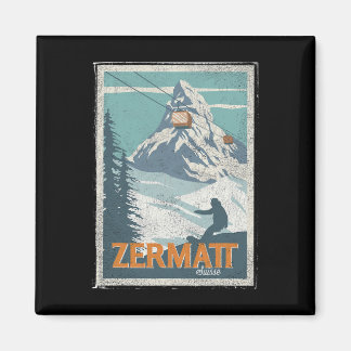 Imã Zermatt Suiça de inverno Esquiando Snowboard Ski