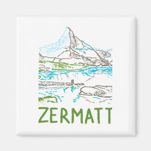 Imã Zermatt Suíça Lembrança Presente Para Turistas Sti