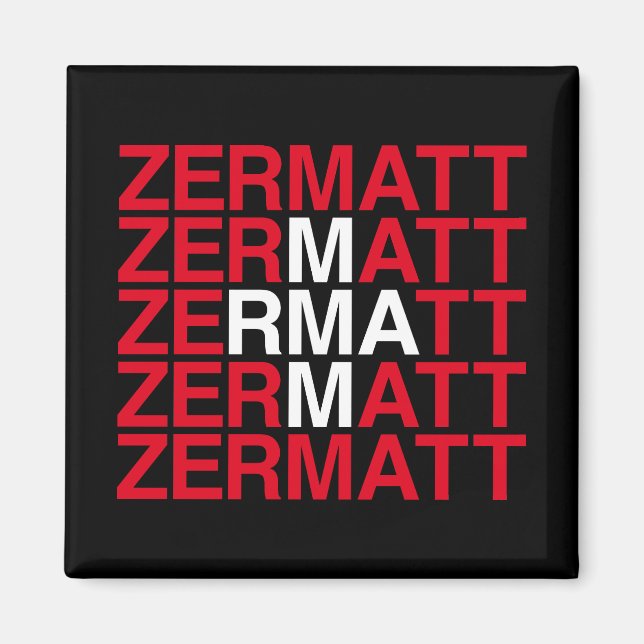 Imã ZERMATT Swiss Flag (Frente)
