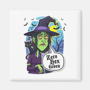 Imã Zero Hex Dando Engraçada Bruxa de Halloween Teto