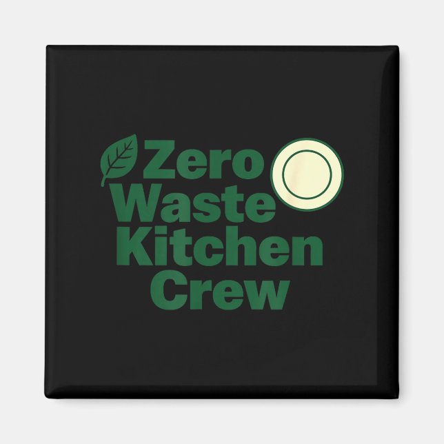 Imã Zero Waste Kitchen Crew Sustainability Design  (Frente)