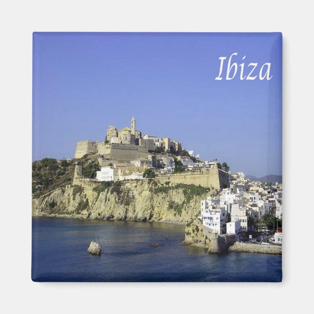 Imã zES060 EIVISSA panorama, Espanha Baleares, geladei (Frente)