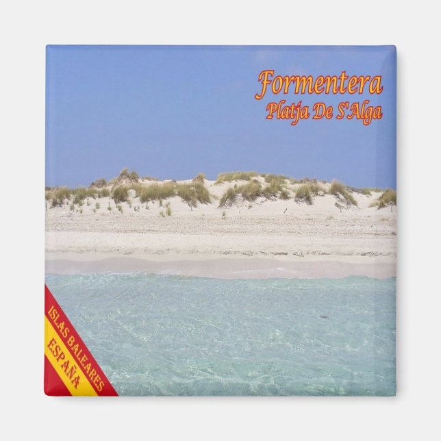 Imã zES063 FORMENTERA BEACH S'ALGAR, Baleares, frigorí (Frente)