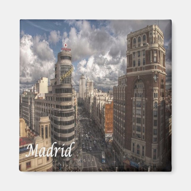Imã zES091 MADRID City, Espanha, frigorífico (Frente)