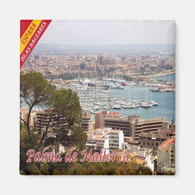 Imã zES126 PALMA DE MALLORCA, Panorama, frigorífico (Frente)