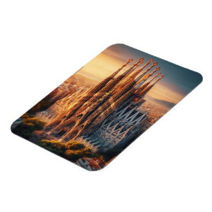 Ímã zESa13 BARCELONA Basilica Sagrada Família, geladei