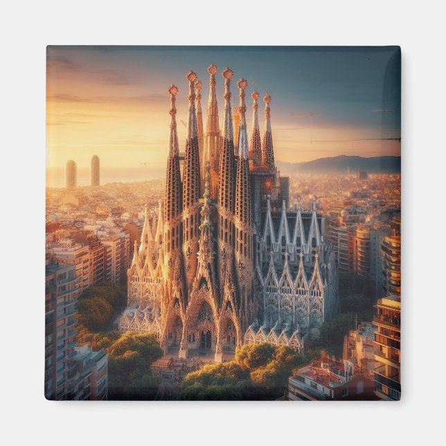 Imã zESa13 BARCELONA Basilica Sagrada Família, geladei (Frente)