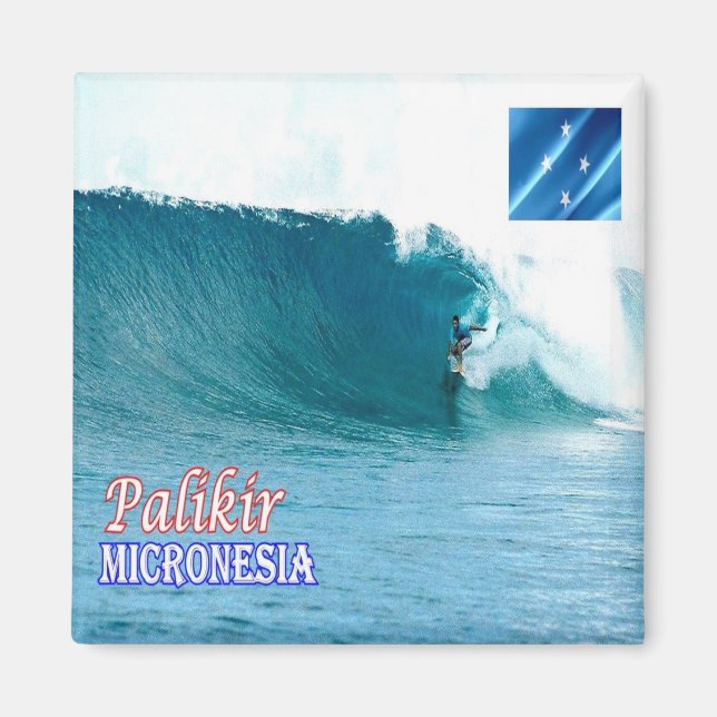 Imã zFM004 PALIKIR, MICRONÉSIA, Surf, Oceânia, frigorí (Frente)