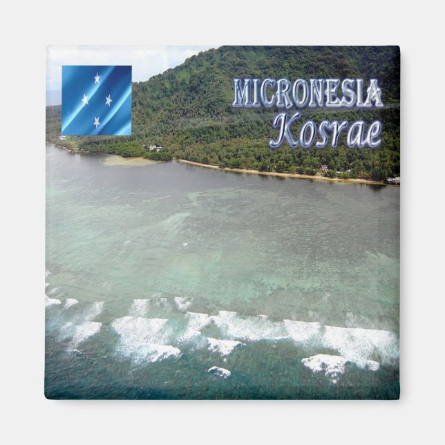 Imã zFM005 KOSRAE, Micronésia, Oceânia, frigorífico (Frente)