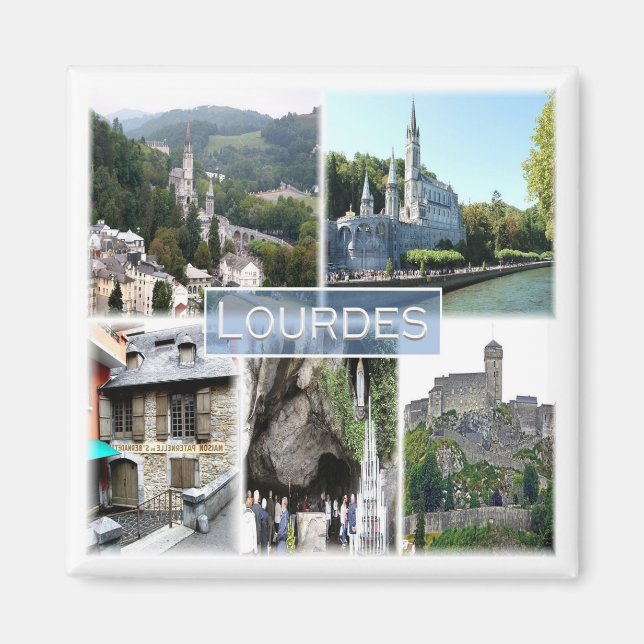 Imã zFR038 LOURDES, França, Fridge (Frente)