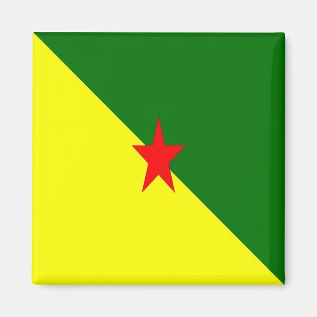 Imã zGF001 FRANCÊS GUYANA, FLAG, América, Fridge (Frente)